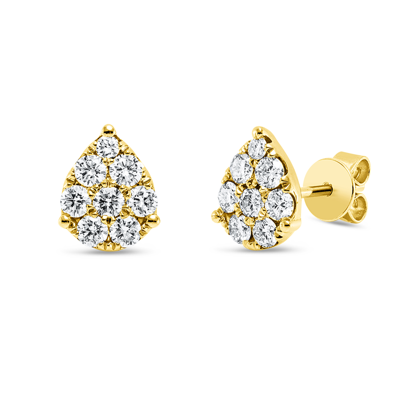 Ohrschmuck    aus 750/-18 Karat Gelbgold mit 16 Diamanten 0