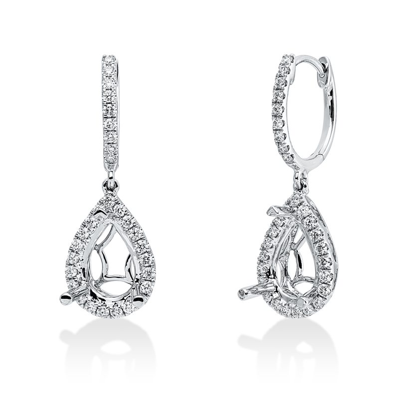 Ohrschmuck    aus 750/-18 Karat Weißgold mit 60 Diamanten 0
