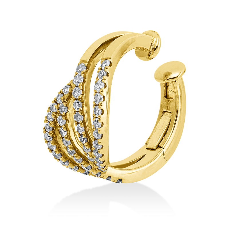 Creolen    aus 750/-18 Karat Gelbgold / Weißgold mit 43 Diamanten 0
