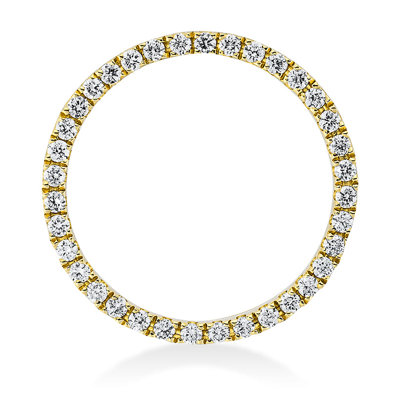 Anhänger - Mehrfachsteinbesatz aus Gold mit Diamanten, Kreis-Symbol - 3A601