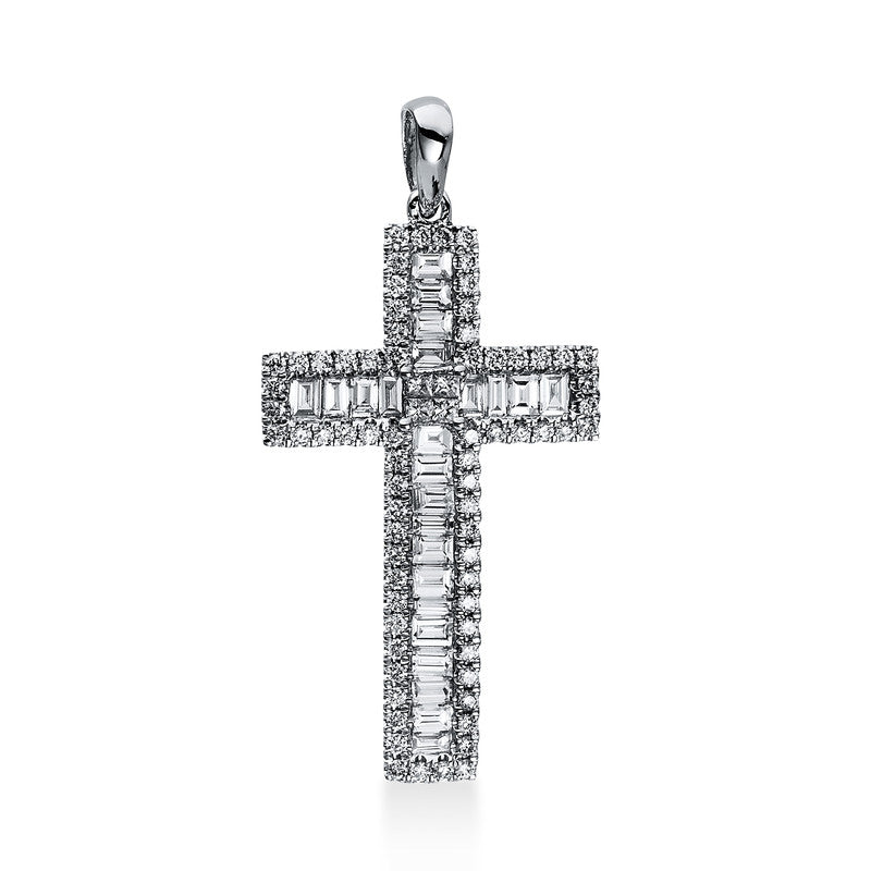 Anhänger    aus 750/-18 Karat Weißgold mit 106 Diamanten 0