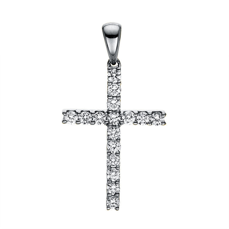 Anhänger    aus 750/-18 Karat Weißgold mit 16 Diamanten 0