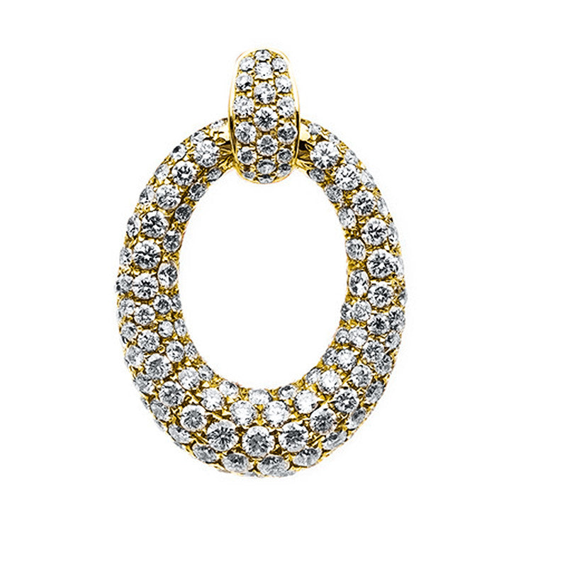 Anhänger    aus 750/-18 Karat Gelbgold mit 130 Diamanten 1