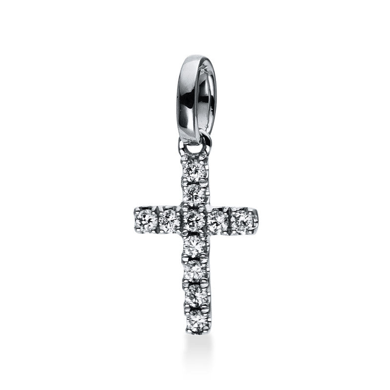 Anhänger    aus 750/-18 Karat Weißgold mit 11 Diamanten 0