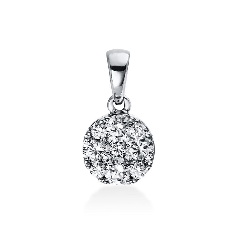 Anhänger    aus 750/-18 Karat Weißgold mit 9 Diamanten 0