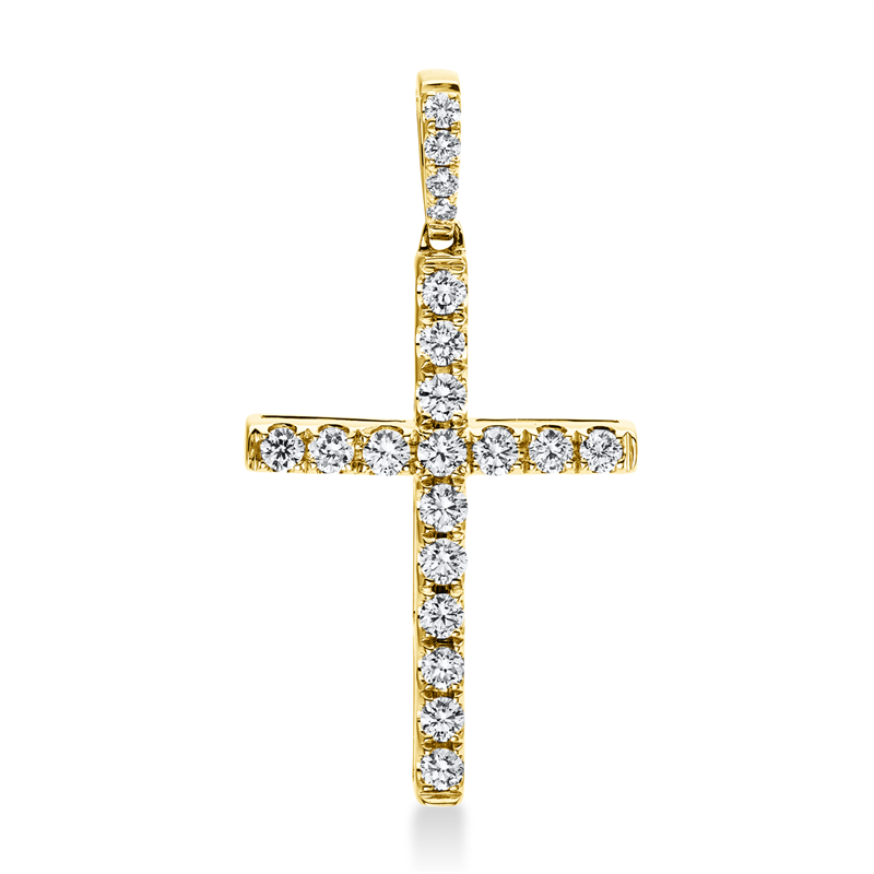 Anhänger    aus 750/-18 Karat Gelbgold mit 20 Diamanten 0