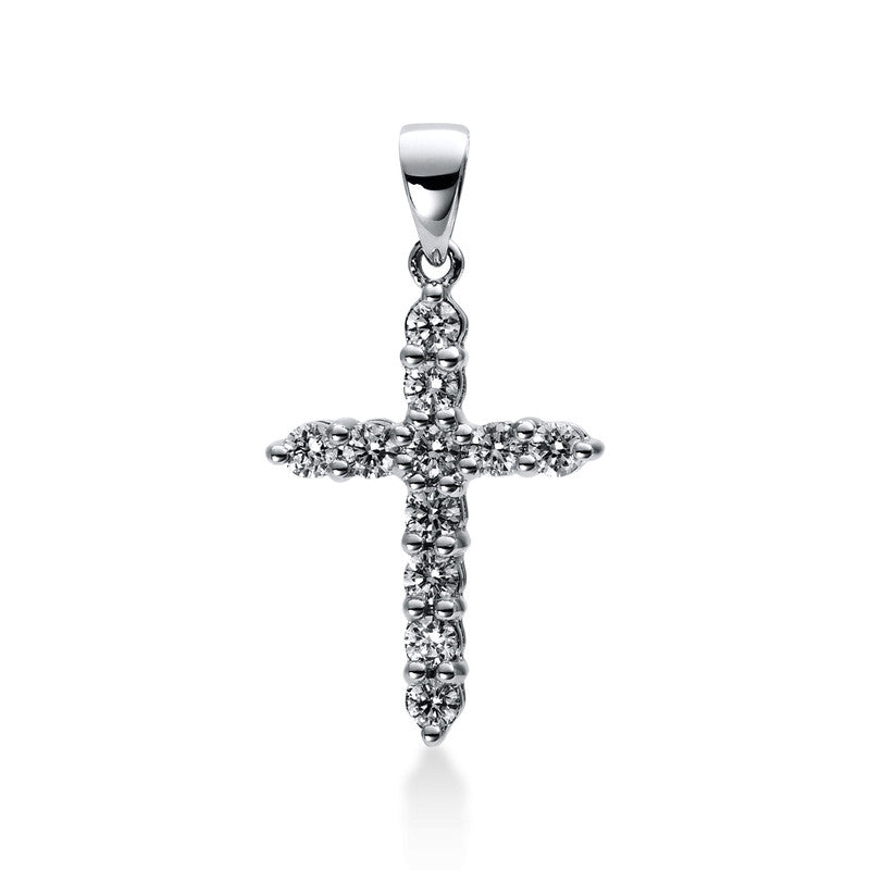 Anhänger    aus 750/-18 Karat Weißgold mit 11 Diamanten 0