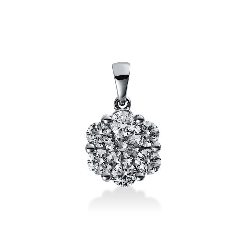 Anhänger    aus 750/-18 Karat Weißgold mit 7 Diamanten 0