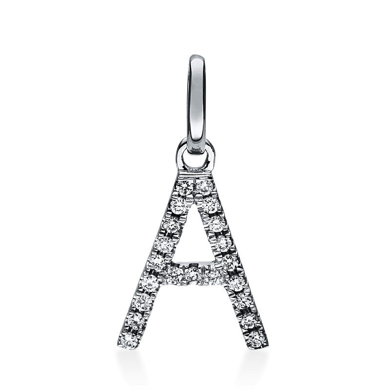 Anhänger    aus 585/-14 Karat Weißgold mit 21 Diamanten 0