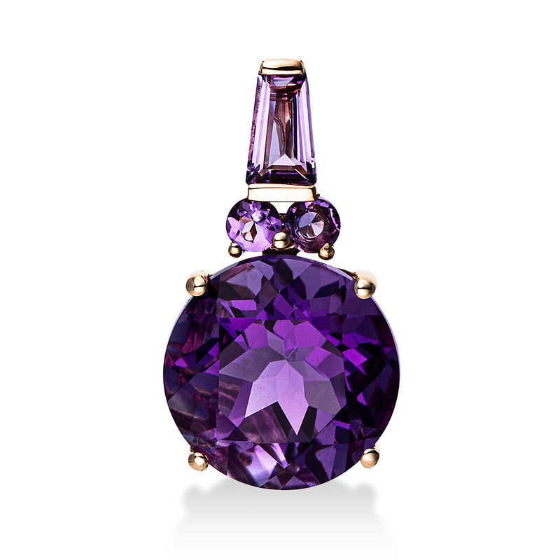 Anhänger mit Amethyst  aus 750/-18 Karat Rotgold  