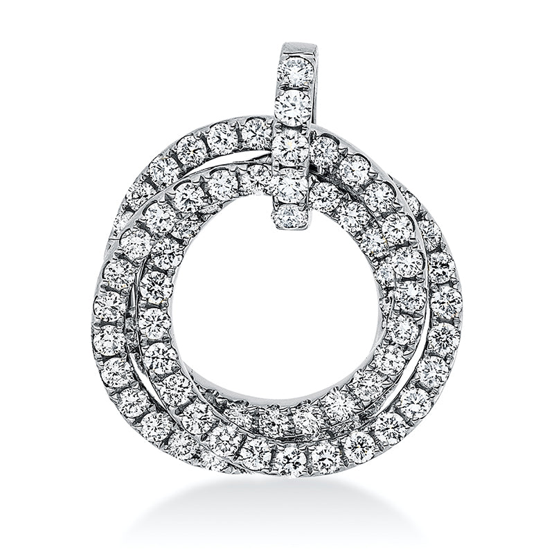 Anhänger    aus 750/-18 Karat Weißgold mit 76 Diamanten 0