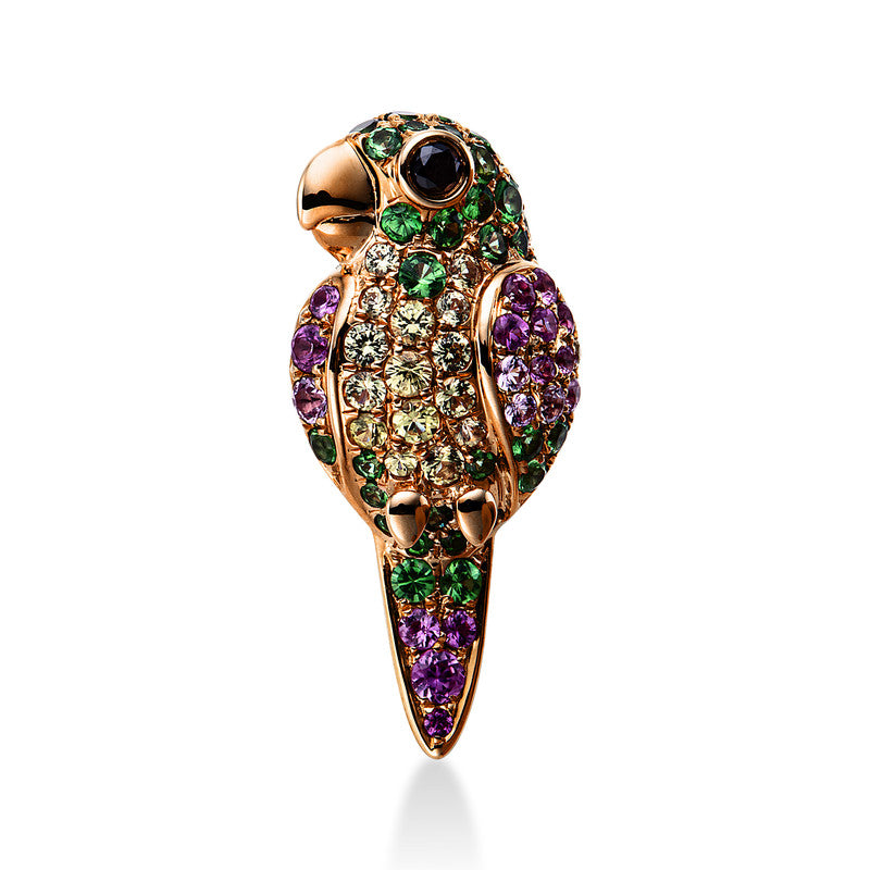 Anhänger mit Saphir  aus 750/-18 Karat Rotgold mit 1 Diamant 0