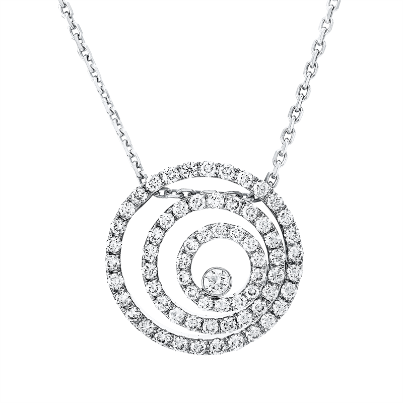 Anhänger    aus 750/-18 Karat Weißgold mit 67 Diamanten 0