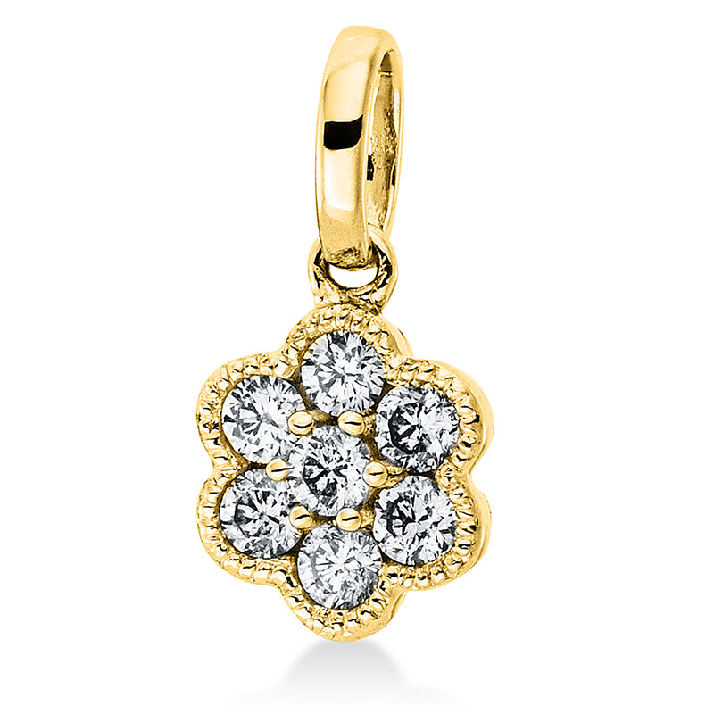 Anhänger    aus 750/-18 Karat Gelbgold mit 7 Diamanten 0