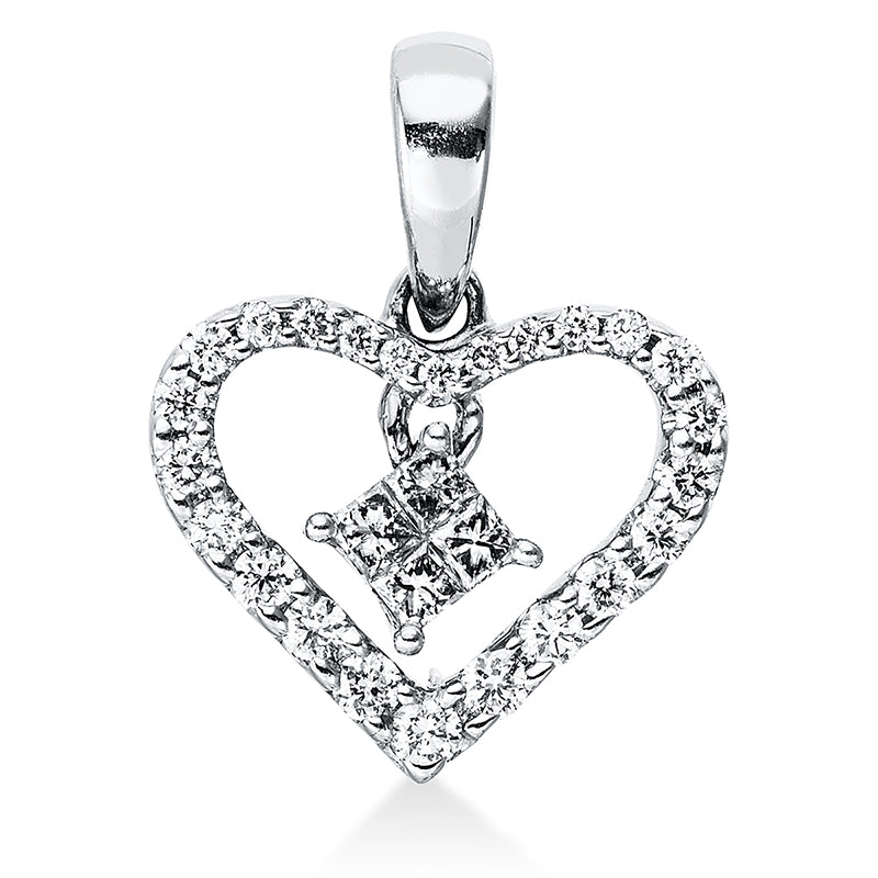 Anhänger    aus 750/-18 Karat Weißgold mit 28 Diamanten 0