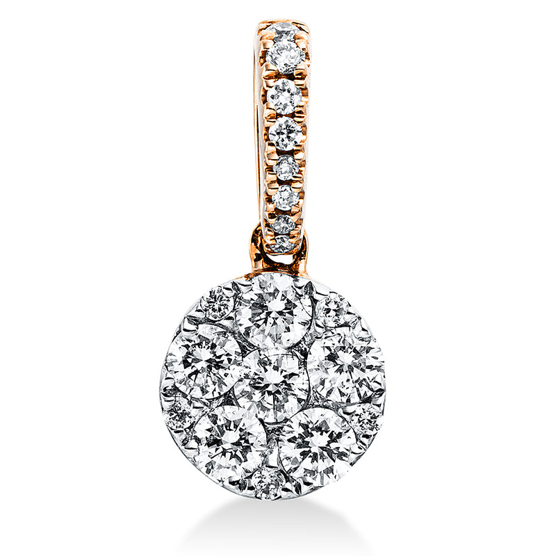 Anhänger    aus 750/-18 Karat Rotgold mit 19 Diamanten 0