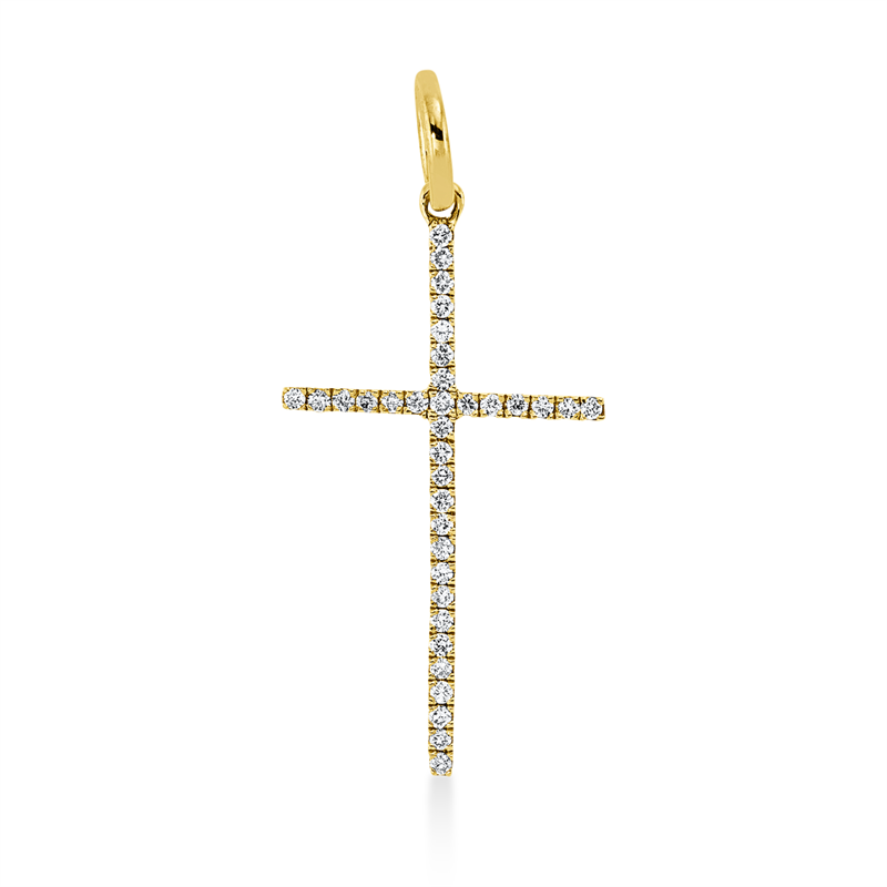 Anhänger    aus 750/-18 Karat Gelbgold mit 35 Diamanten 0