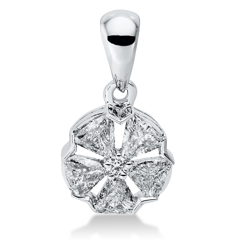 Anhänger    aus 750/-18 Karat Weißgold mit 6 Diamanten 0
