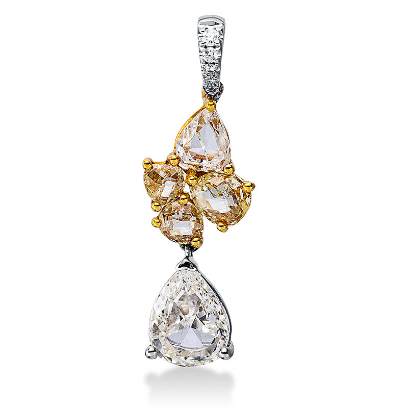 Anhänger    aus 750/-18 Karat Weißgold / Gelbgold mit 10 Diamanten 2