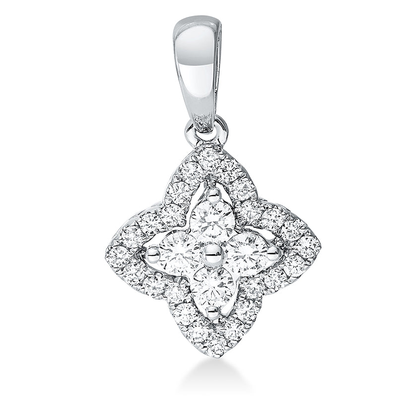 Anhänger    aus 750/-18 Karat Weißgold mit 28 Diamanten 0