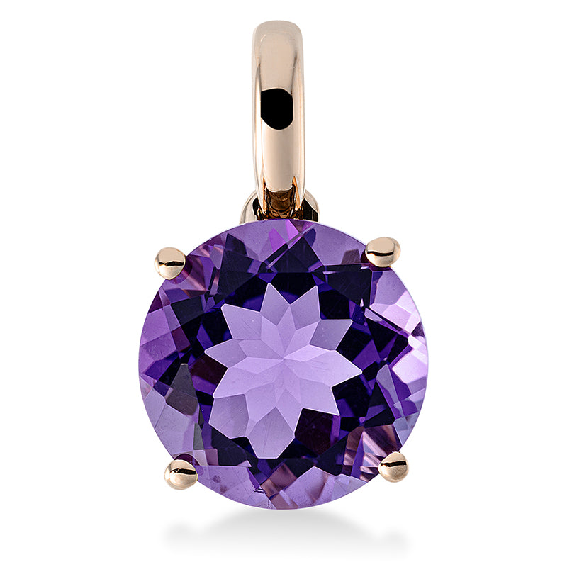 Anhänger mit Amethyst  aus 750/-18 Karat Rotgold  