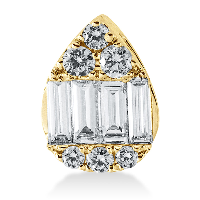 Anhänger    aus 750/-18 Karat Gelbgold mit 10 Diamanten 0