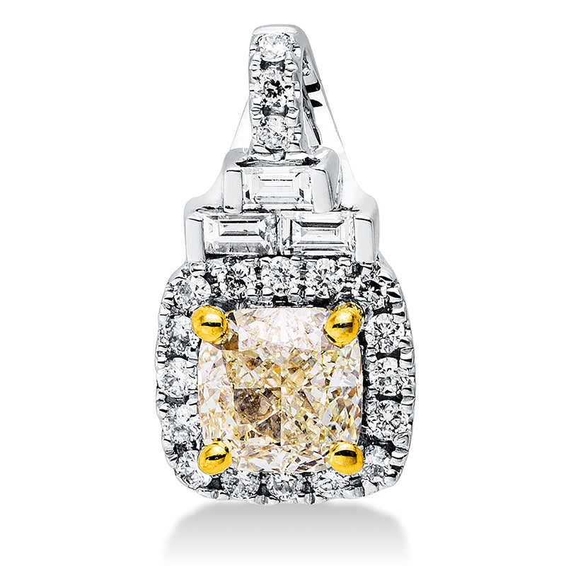 Anhänger    aus 750/-18 Karat Weißgold / Gelbgold mit 23 Diamanten 0