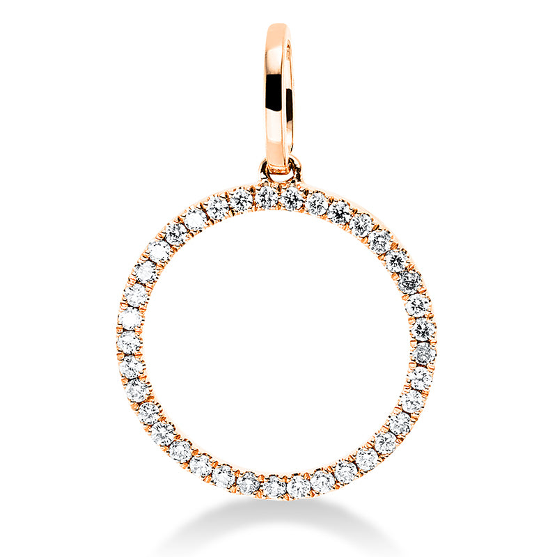 Anhänger - Moderner Schmuck aus Gold mit Diamanten, Kreis-Symbol - 3G762