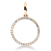 Anhänger - Moderner Schmuck aus Gold mit Diamanten, Kreis-Symbol - 3G762