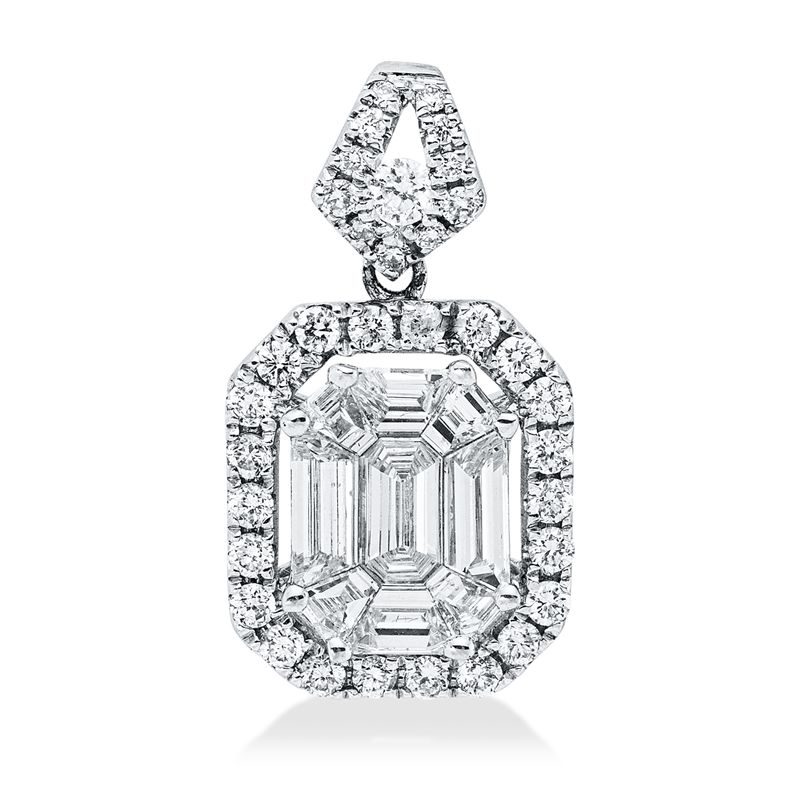 Anhänger    aus 750/-18 Karat Weißgold mit 43 Diamanten 0