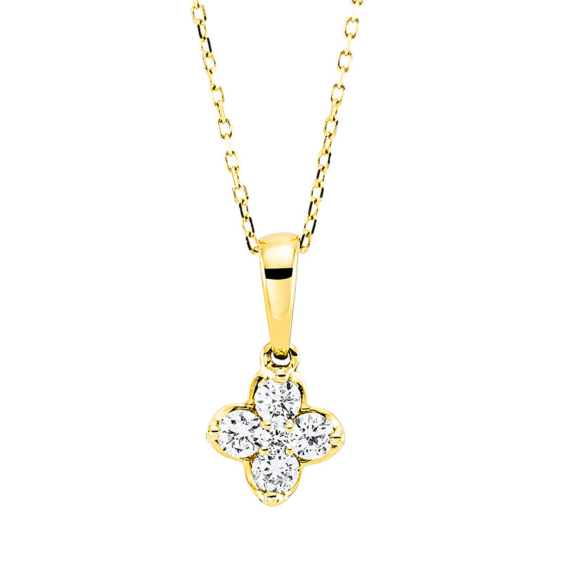 Anhänger    aus 750/-18 Karat Gelbgold mit 5 Diamanten 0