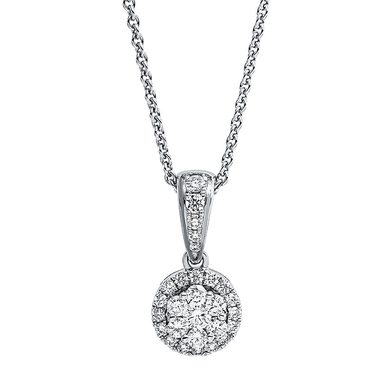 Anhänger    aus 750/-18 Karat Weißgold mit 28 Diamanten 0