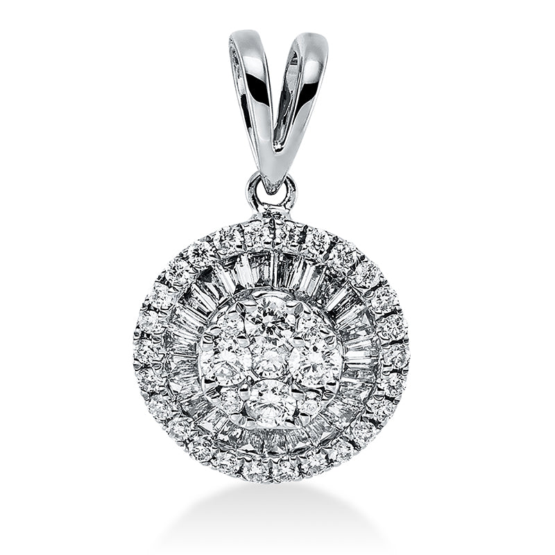 Anhänger    aus 750/-18 Karat Weißgold mit 60 Diamanten 0