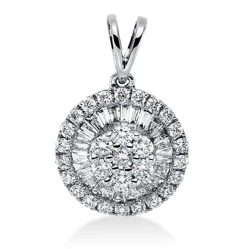 Anhänger    aus 750/-18 Karat Weißgold mit 54 Diamanten 0