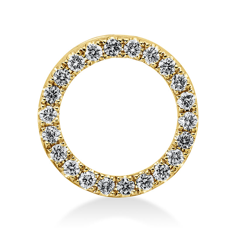 Anhänger - Moderner Schmuck aus Gold mit Diamanten, Kreis-Symbol - 3H006