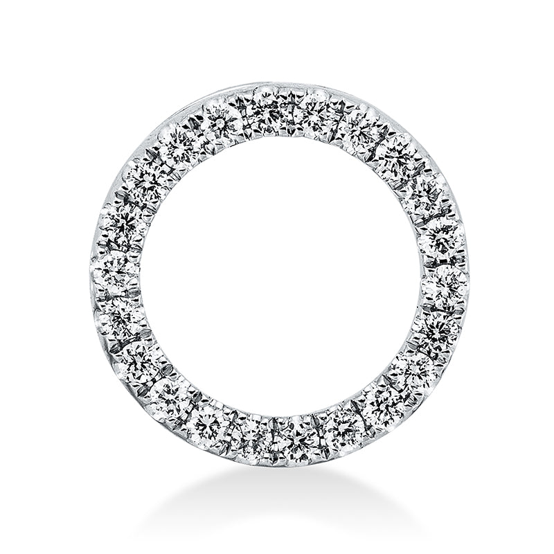 Anhänger - Moderner Schmuck aus Gold mit Diamanten, Kreis-Symbol - 3H006