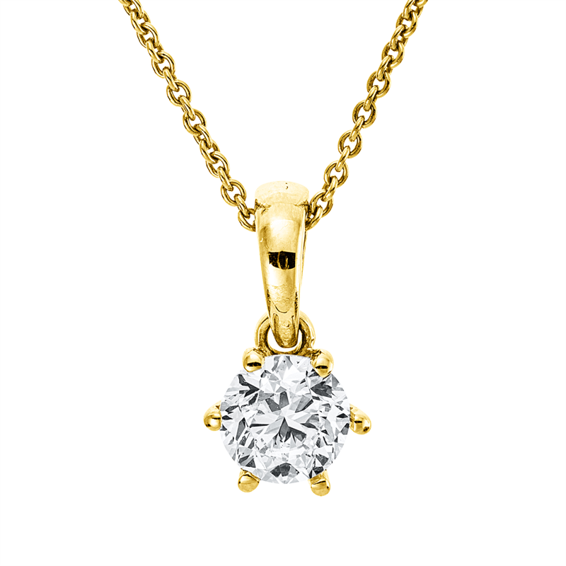 Anhänger    aus 585/-14 Karat Gelbgold mit 1 Diamant 1 ct