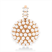 Anhänger   mit Zuchtperle aus 750/-18 Karat Rotgold mit 8 Diamanten 0