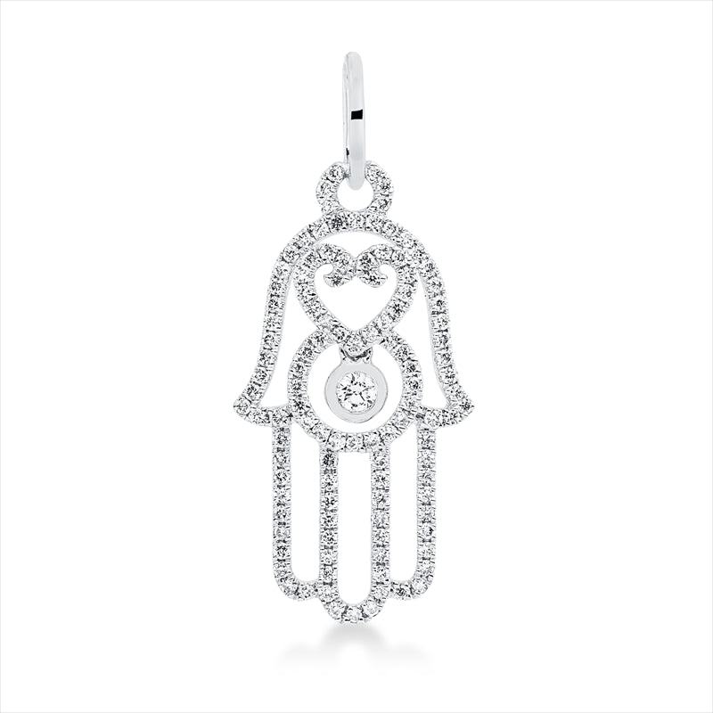 Anhänger    aus 750/-18 Karat Weißgold mit 113 Diamanten 0