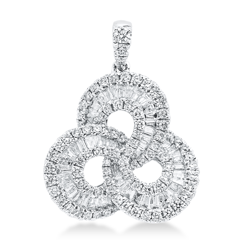 Anhänger    aus 750/-18 Karat Weißgold mit 141 Diamanten 1