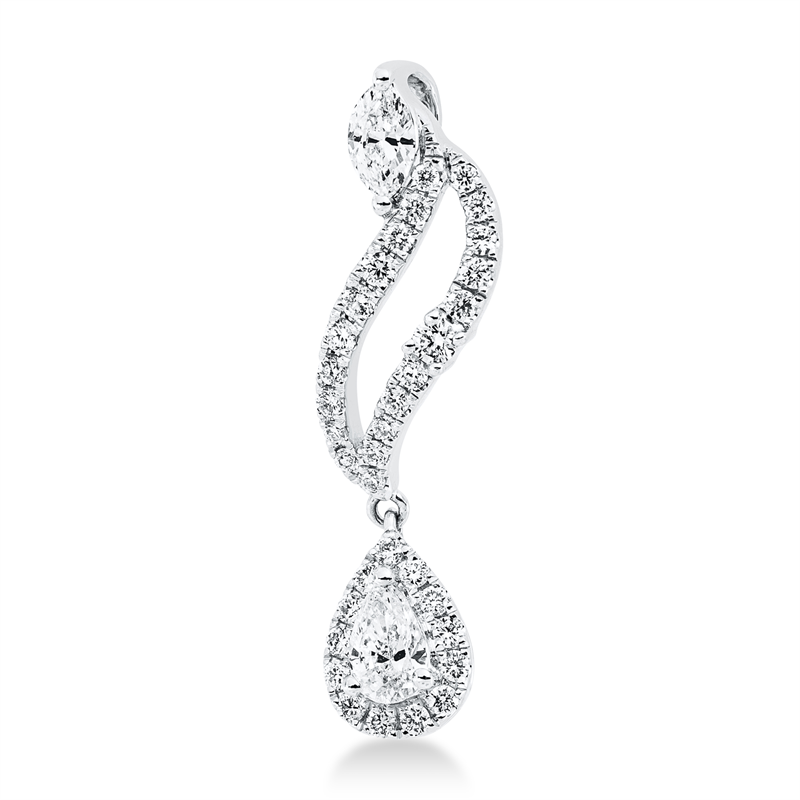 Anhänger    aus 750/-18 Karat Weißgold mit 36 Diamanten 0