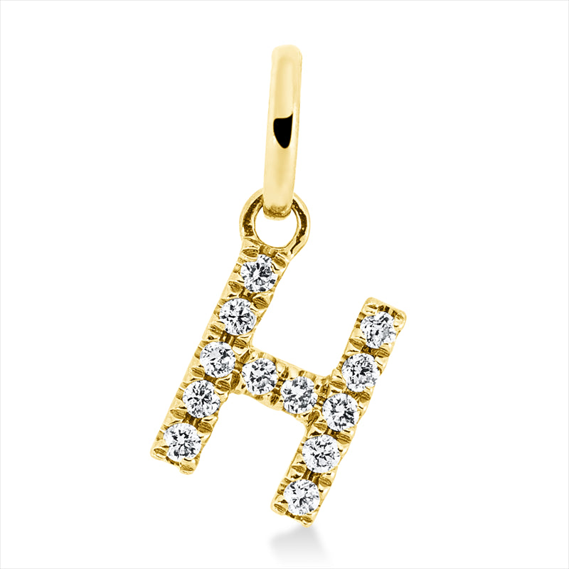 Anhänger    aus 750/-18 Karat Gelbgold mit 12 Diamanten 0