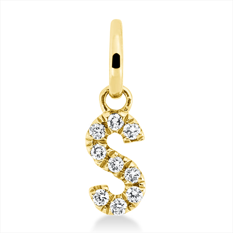 Anhänger    aus 750/-18 Karat Gelbgold mit 9 Diamanten 0