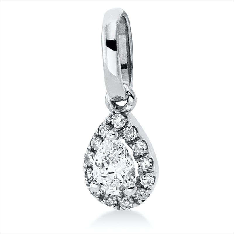 Anhänger    aus 750/-18 Karat Weißgold mit 14 Diamanten 0