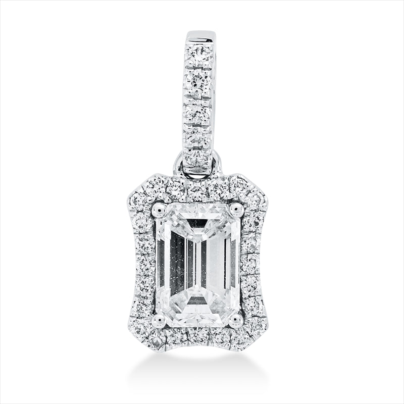 Anhänger    aus 750/-18 Karat Weißgold mit 30 Diamanten 0