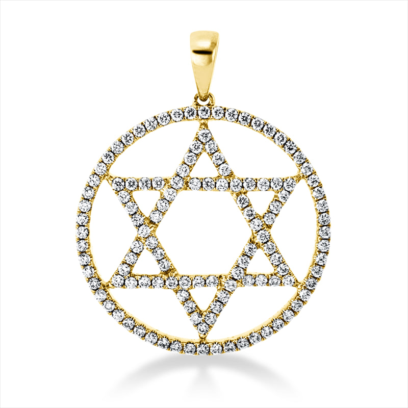 Anhänger    aus 750/-18 Karat Gelbgold mit 122 Diamanten 0