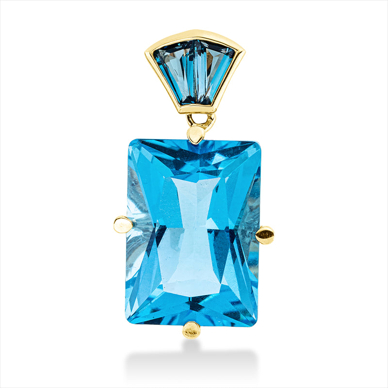 Anhänger mit Topas  aus 750/-18 Karat Gelbgold  