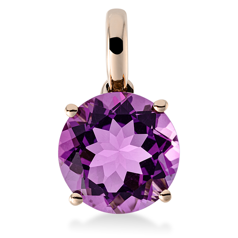 Anhänger mit Amethyst  aus 750/-18 Karat Rotgold  