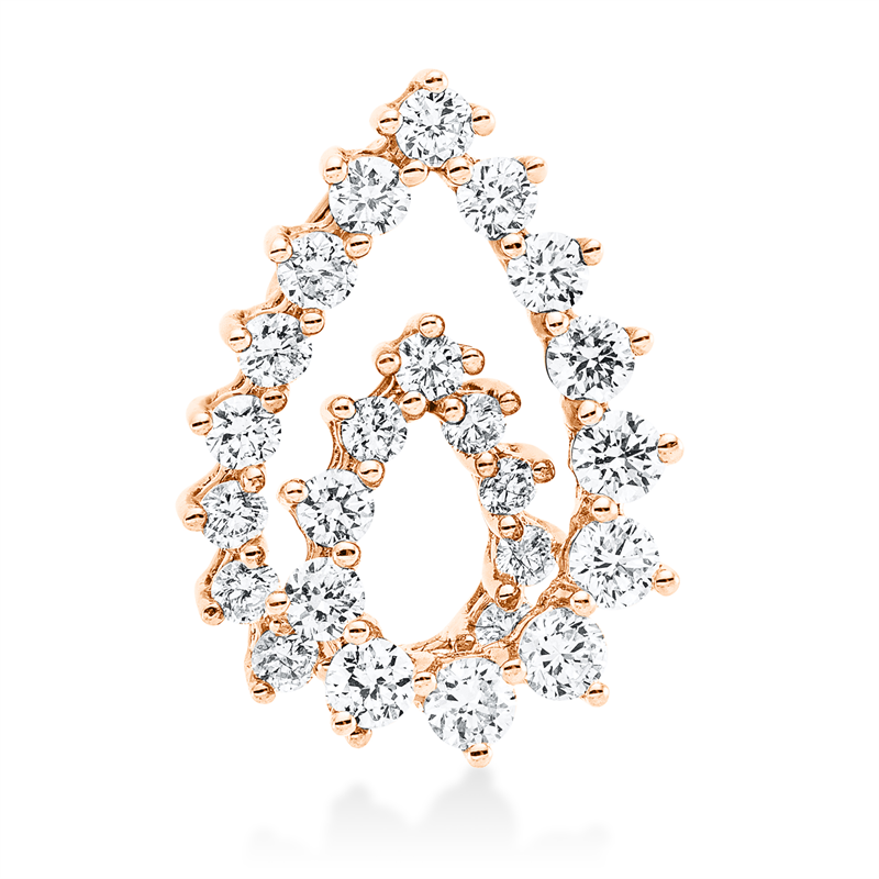 Anhänger    aus 750/-18 Karat Rotgold mit 26 Diamanten 0