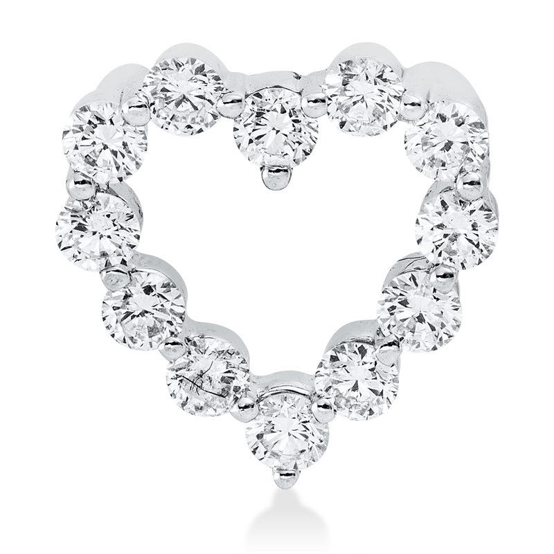 Anhänger    aus 750/-18 Karat Weißgold mit 12 Diamanten 0